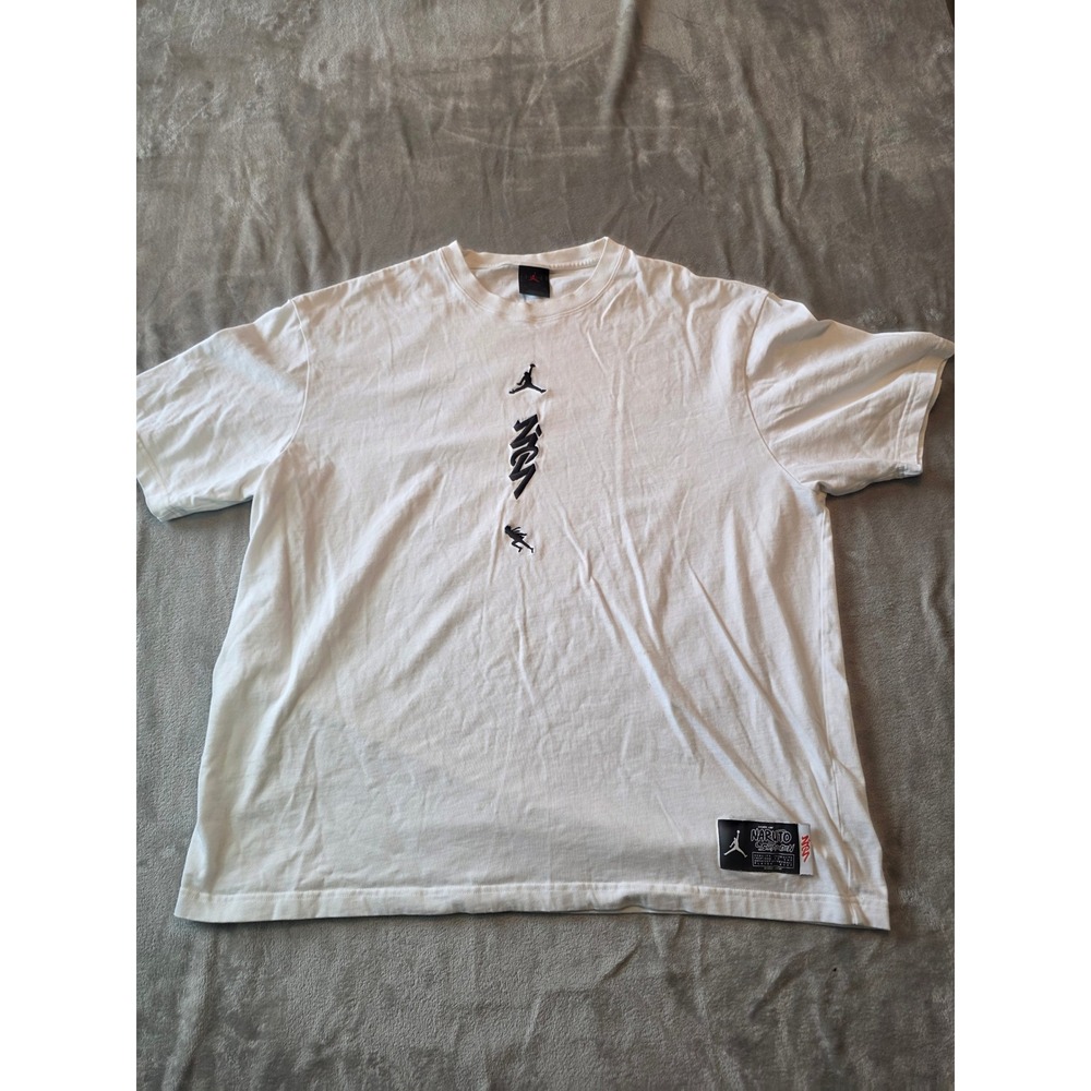 Jordan X Naruto Shippuden Shirt Mens XXL White Graphic Tee Zion Williamson Anime